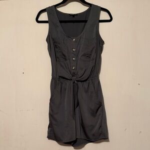 Express Army Green Sleeveless Romper
